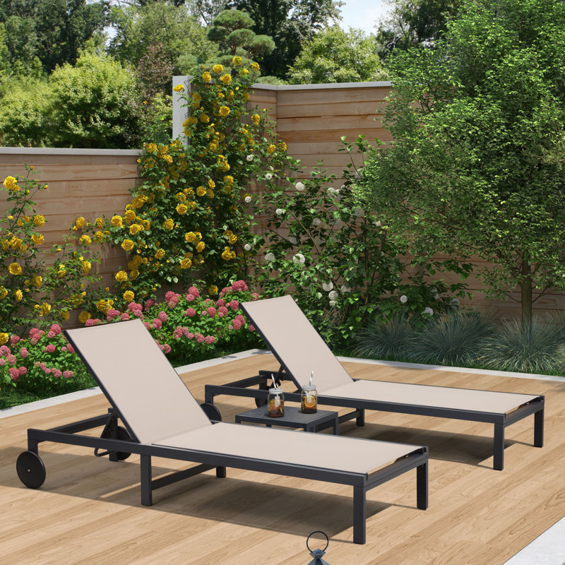 Purple Leaf 76.77'' Long Reclining Chaise Lounge Set & Reviews Wayfair